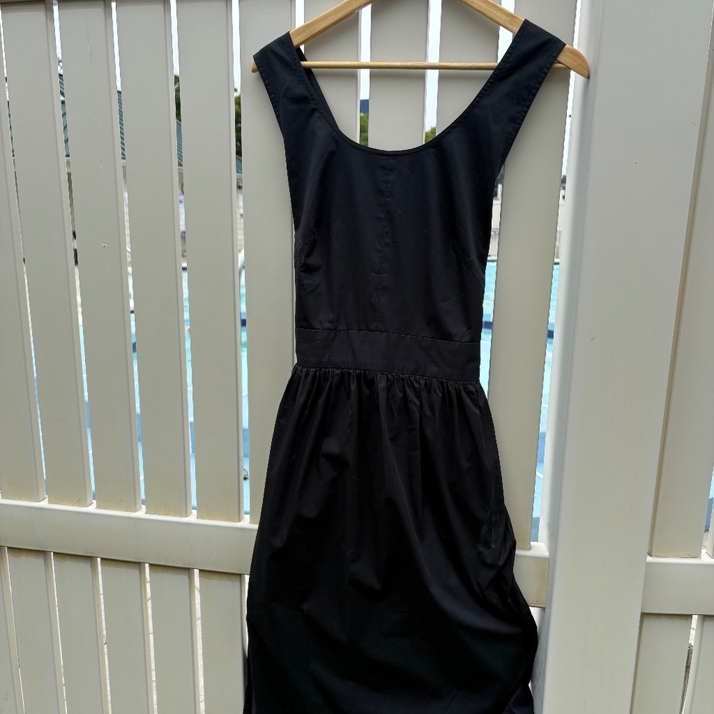 Everlane Mini Black Cross Back dress